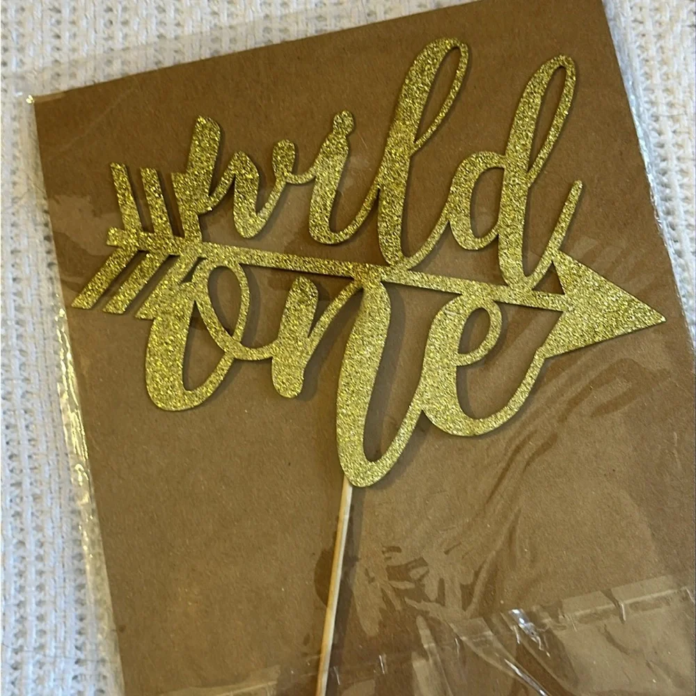 Cake Topper Wild One - Arrow Wanderlust First Birthday Party Bachelorette Travel